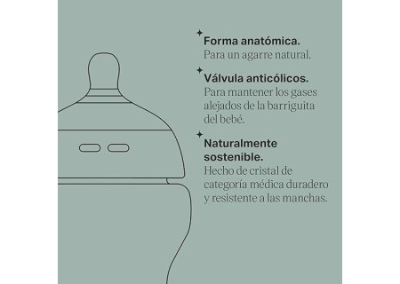 Biberón Closer to Nature Cristal 250 ml.
