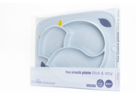 GIOfresh Plato de Silicona Dividido con Ventosa InnoGIO