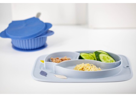 GIOfresh Plato de Silicona Dividido con Ventosa InnoGIO