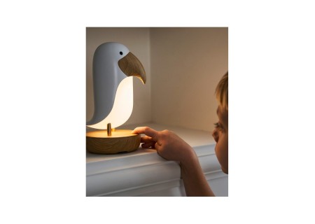 Lampara Pajaro Blanco con Altavoz