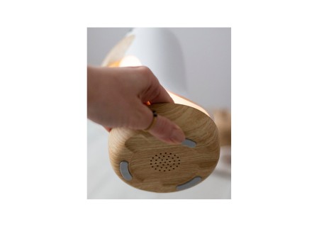 Lampara Pajaro Blanco con Altavoz