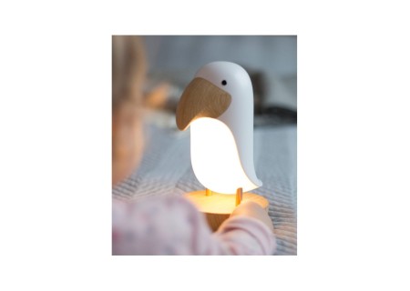 Lampara Pajaro Blanco con Altavoz