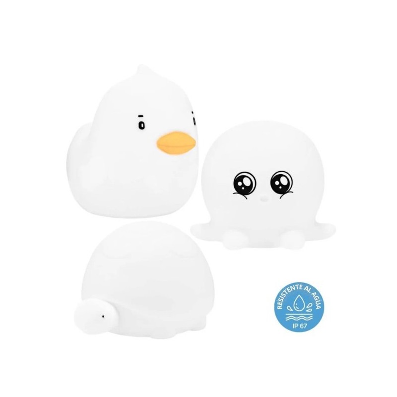 Mini Set Lámparas Acuaticos - Tortuga - Patito - Pulpo