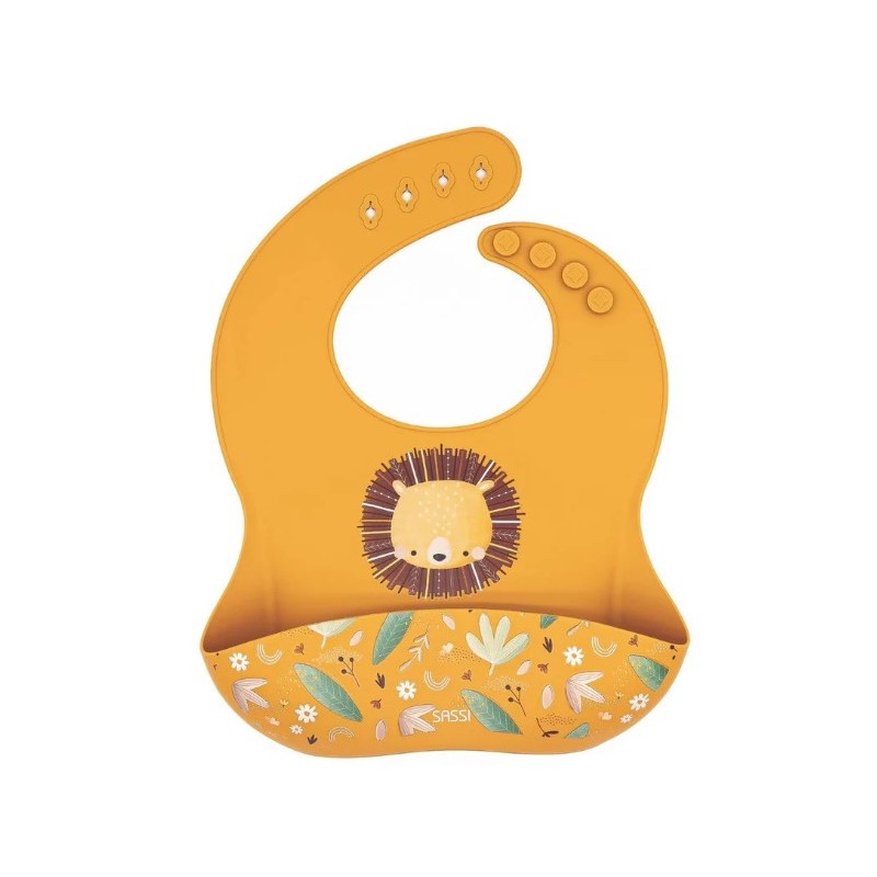 Babero Silicona con Bolsillo Chompy el León