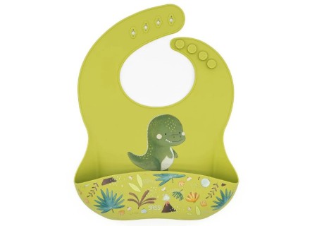 Babero Silicona con Bolsillo Chompy el León