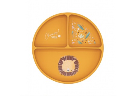 Plato Dividido Silicona Colección Chompy el León