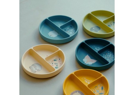 Plato Dividido Silicona Colección Chompy el León