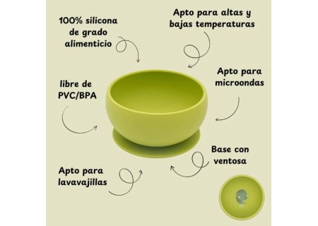 Cuenco Silicona Colección Dinosaurio Cracky de Sassi