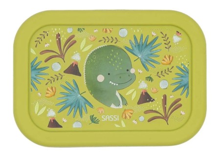 Fiambrera Silicona Colección Cracky el Dinosaurio de Sassi