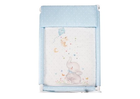 Minicuna Tijera Plegable Colección Elefante Azul