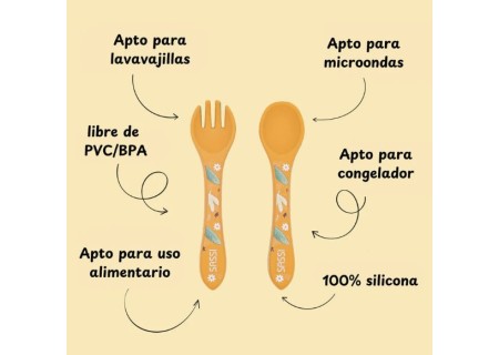 Cubiertos de Silicona Chompy el León