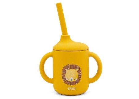 Vaso de Silicona con Pajita Colección Chompy el León