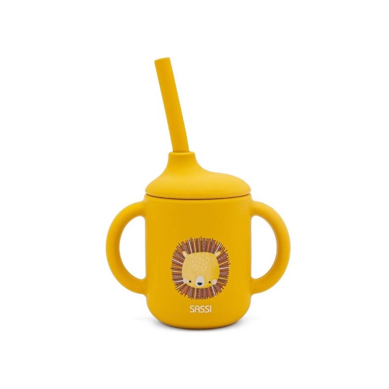 Vaso de Silicona con Pajita Colección Chompy el León