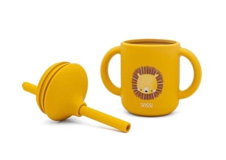 Vaso de Silicona con Pajita Colección Chompy el León
