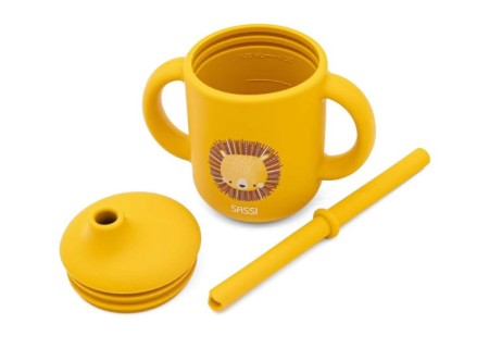 Vaso de Silicona con Pajita Colección Chompy el León