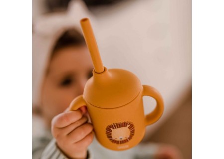 Vaso de Silicona con Pajita Colección Chompy el León