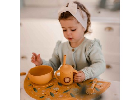 Vaso de Silicona con Pajita Colección Chompy el León