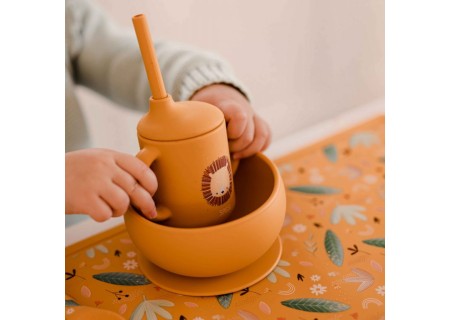 Vaso de Silicona con Pajita Colección Chompy el León