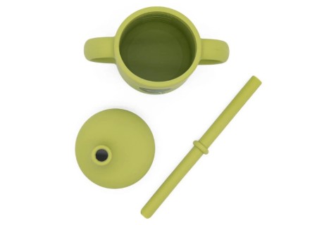 Vaso de Silicona con Pajita Colección Cracky el Dinosaurio