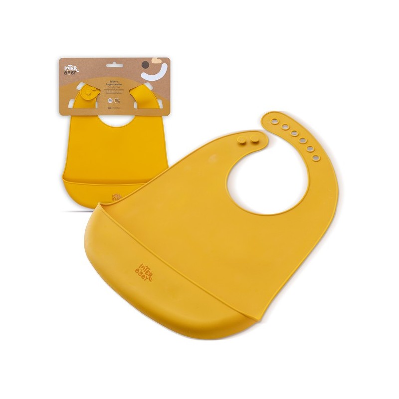 Babero Silicona Ocre Tierra Interbaby