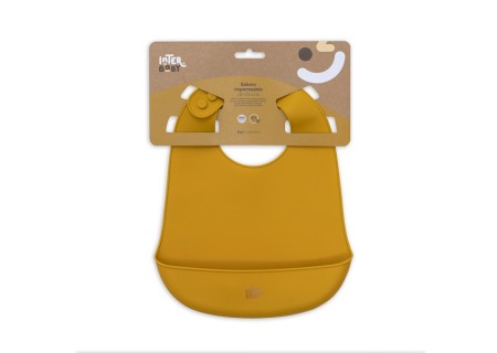 Babero Silicona Ocre Tierra Interbaby