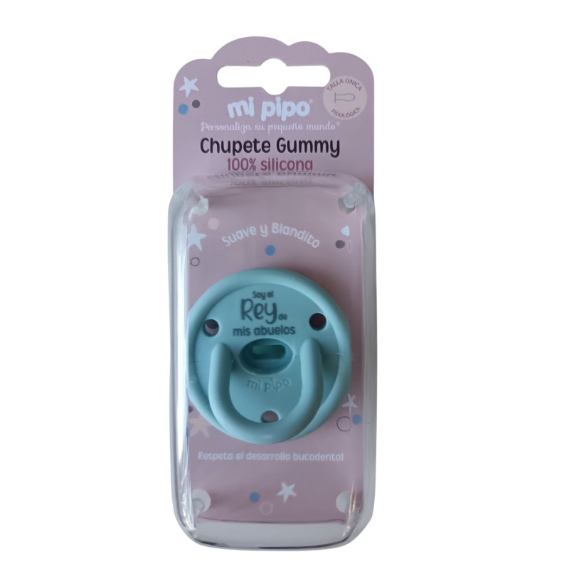 Chupete Gummy Silicona Soy el Rey de mis Abuelos
