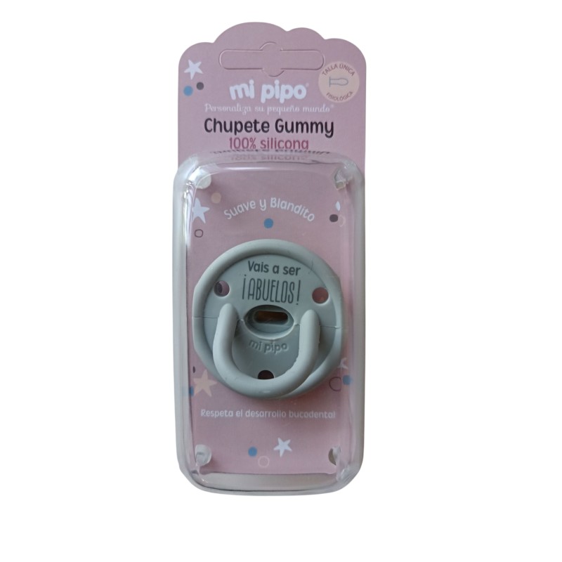 Chupete Gummy Silicona Soy el Rey de mis Abuelos