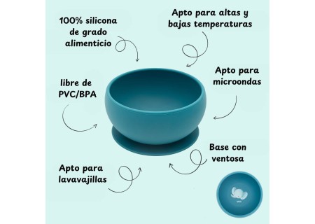 Vajilla 6 Piezas Silicona Colección Elefante de Sassi