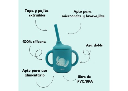 Vajilla 6 Piezas Silicona Colección Elefante de Sassi