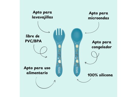 Vajilla 5 Piezas Silicona Colección Elefante de Sassi