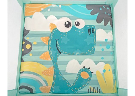 Parque Cuadrado Enjoy Dino Menta Kikkaboo