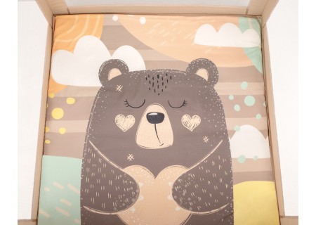 Parque Cuadrado Enjoy Bear Beige Kikkaboo