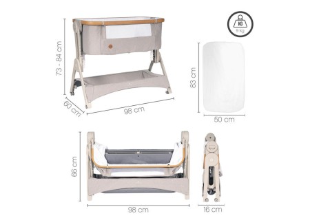 Minicuna Colecho Plegable Stella Beige Olmitos