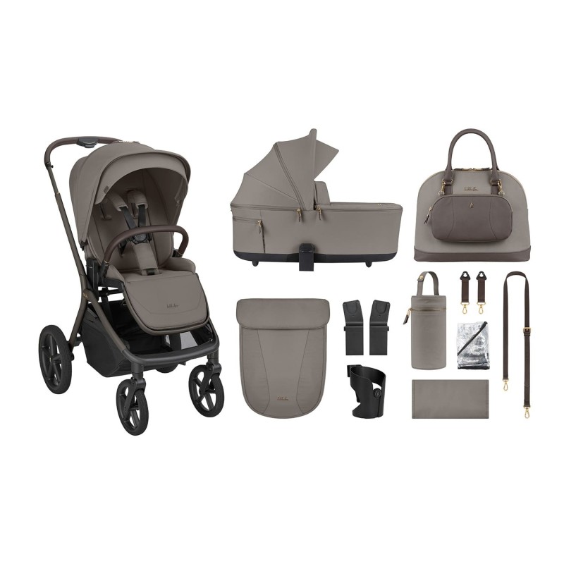 Cochecito Bebé System Duo Goya Mocca de Kikkaboo - Mi Pequeño