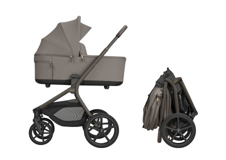 Cochecito Bebé System Duo Goya Mocca de Kikkaboo - Mi Pequeño