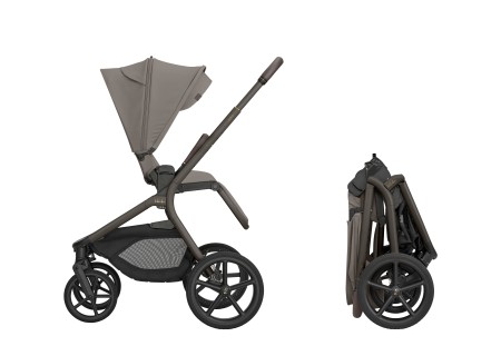 Cochecito Bebé System Duo Goya Mocca de Kikkaboo - Mi Pequeño