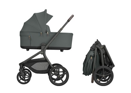 Cochecito Bebé System Duo Goya Olive de Kikkaboo - Mi Pequeño