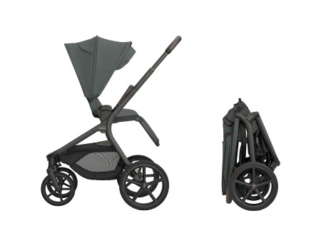 Cochecito Bebé System Duo Goya Olive de Kikkaboo - Mi Pequeño