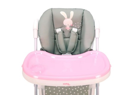 Trona con Ruedas Conejito Rosa de Asalvo - Mi Pequeño.com