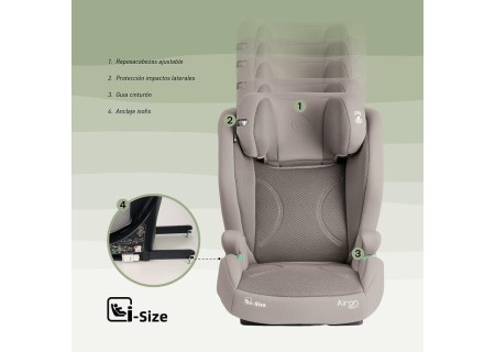 Silla de Coche Airon Tech Taupe Grupo 2/3 | Niu | Mi Pequeño