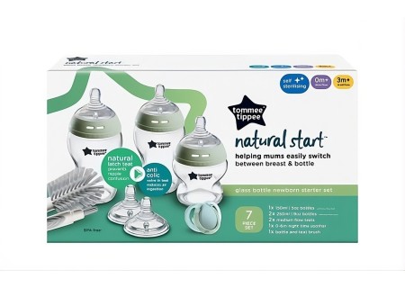 Set Biberones Natural Start Cristal | Tommee Tippee | Mi Pequeño