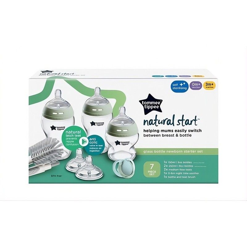 Set Biberones Natural Start Cristal | Tommee Tippee | Mi Pequeño