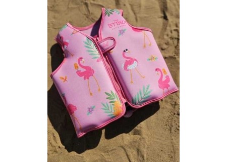 Chaleco Flotador Aprendizaje Colección Flamingos | BTBOX | Mi Pequeño