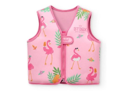 Chaleco Flotador Aprendizaje Colección Flamingos | BTBOX | Mi Pequeño