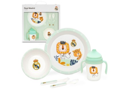 Vajilla Real Madrid Set 5 Piezas | Interbaby | Mi Pequeño