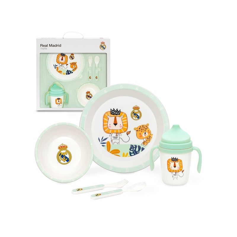 Vajilla Real Madrid Set 5 Piezas | Interbaby | Mi Pequeño