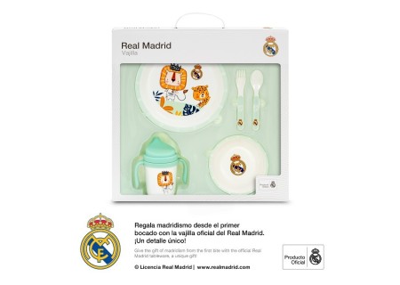 Vajilla Real Madrid Set 5 Piezas | Interbaby | Mi Pequeño